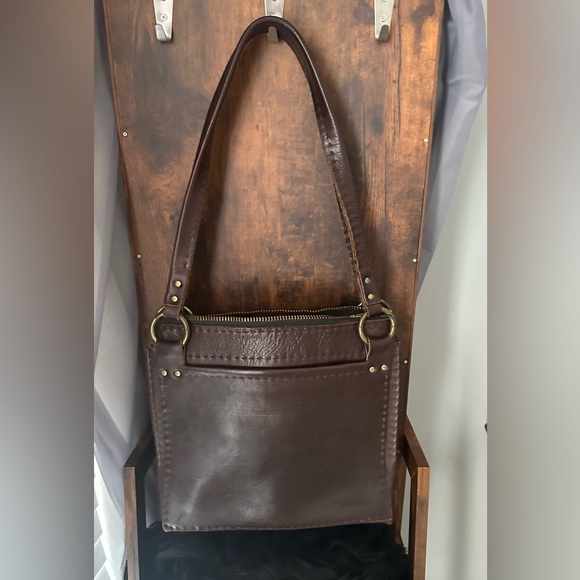 Vintage Handbags - Vintage 70s Deep Chocolate Leather bag